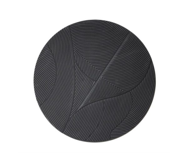 Furnilux - Tazi large round -  90 x 90 x 2,5 cm – black