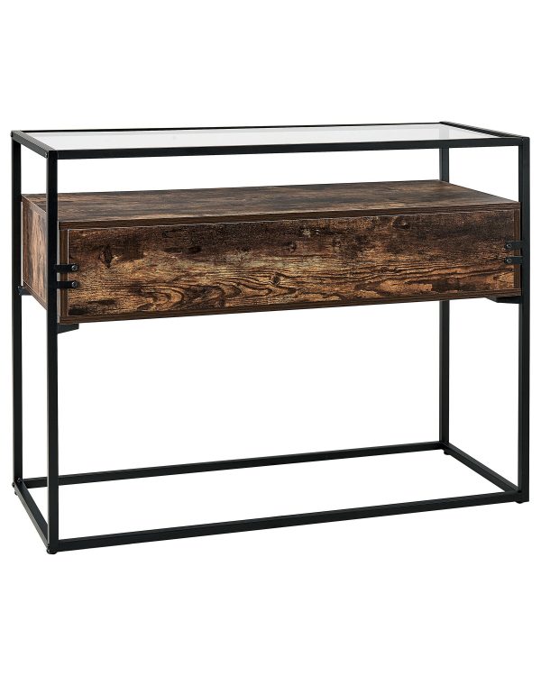 Sidetable met lades Echo - glas - 120x40x80