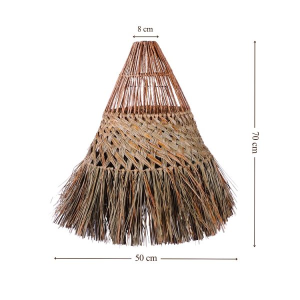Furnilux - Hanglamp van Mendonggras – Handgemaakt & Boho Stijl met gevlochten patroon - Afbeelding 4