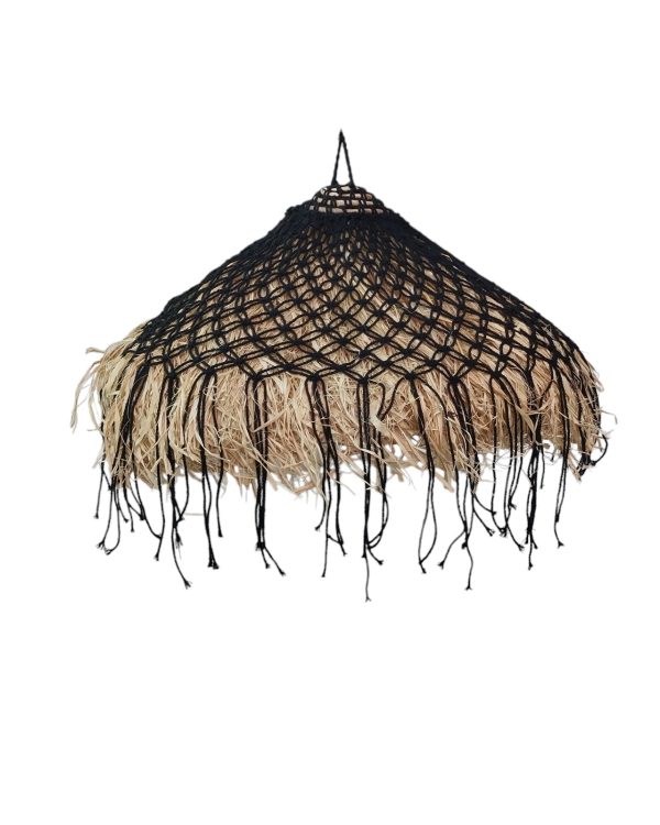 Furni-SISAL – Handgemaakte Raffia Hanglamp Ø50 cm - Boho Natuurlijke Verlichting - Afbeelding 3