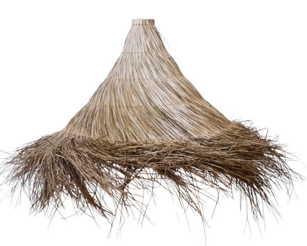 Furnilux-Grote Raffia Hanglamp Ø110 cm – Handgemaakte Boho Plafondlamp van Natuurlijk Gras – XL Natuurlijke Lamp voor Horeca, Woonkamer of Eettafel – Tropische Bohemian Verlichting - Afbeelding 4
