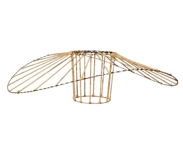 Furnilux-Design Rotan Hanglamp Ø90 cm – Unieke Handgemaakte Plafondlamp van Rotan & Touw – Grote Eyecatcher voor Horeca, Eettafel of Loft – Bohemian en Industrieel - Afbeelding 2