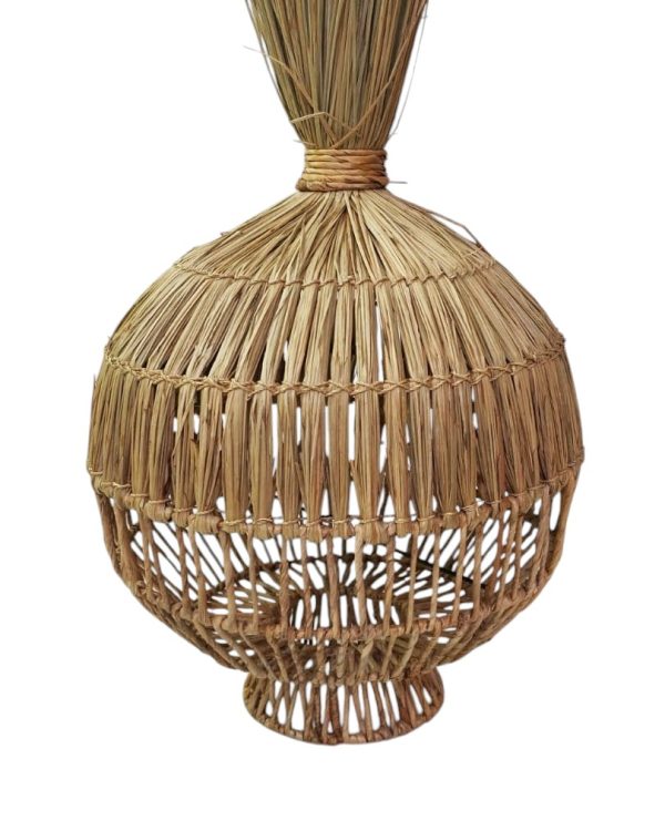 Furnilux - Hanglamp van mendonggras  – Handgemaakt, Duurzaam & Sfeervol - Afbeelding 3