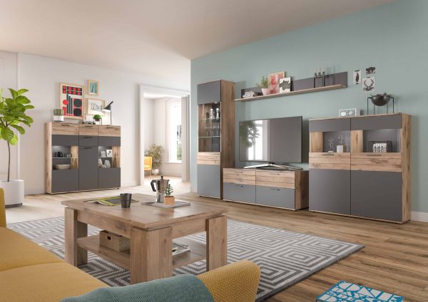 Mason highboard basaltgrijs NB Nox Eiken NB Nox Eiken MDF TZ - Afbeelding 5