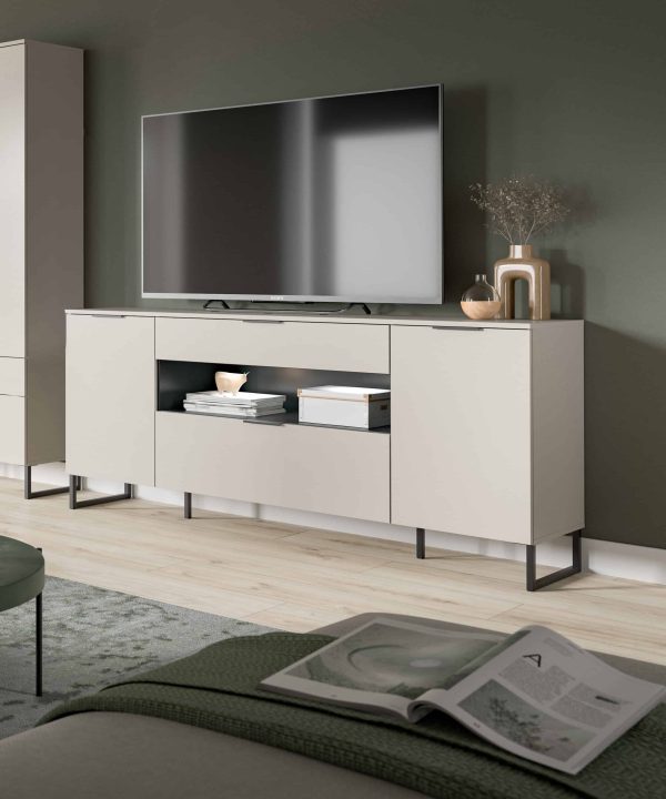 Noida dressoir kasjmier NB zwart NB - Afbeelding 5