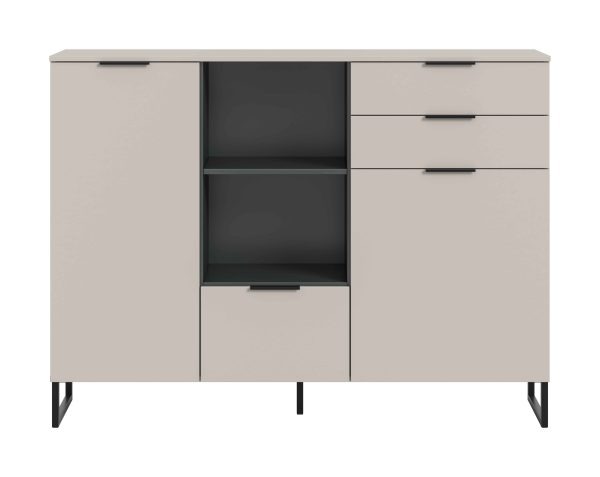 Noida highboard kasjmier NB zwart NB - Afbeelding 2