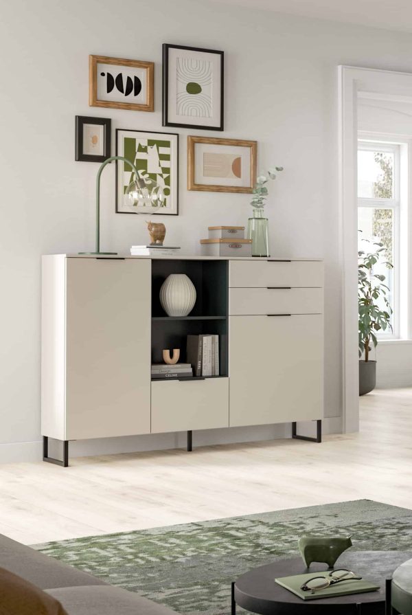 Noida highboard kasjmier NB zwart NB - Afbeelding 5