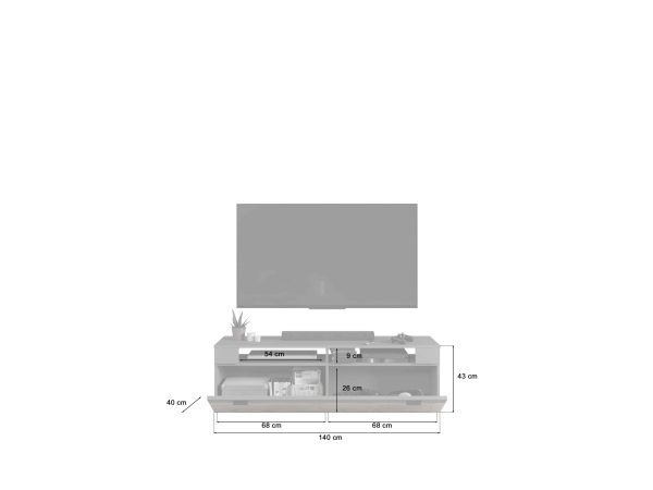 Freno TV element grijs Nox Eiken NB - Afbeelding 4