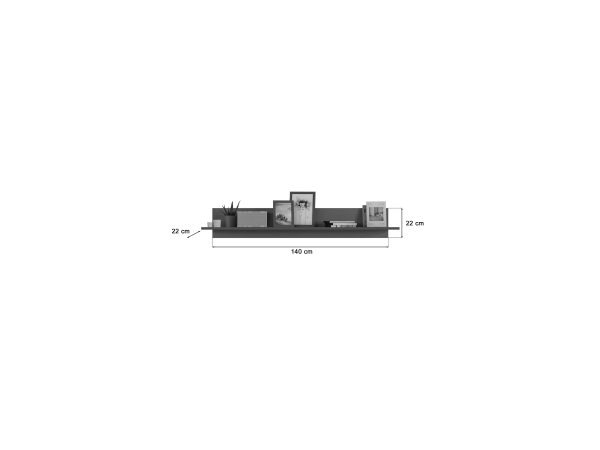 Freno wandplank grijs Nox Eiken NB - Afbeelding 3