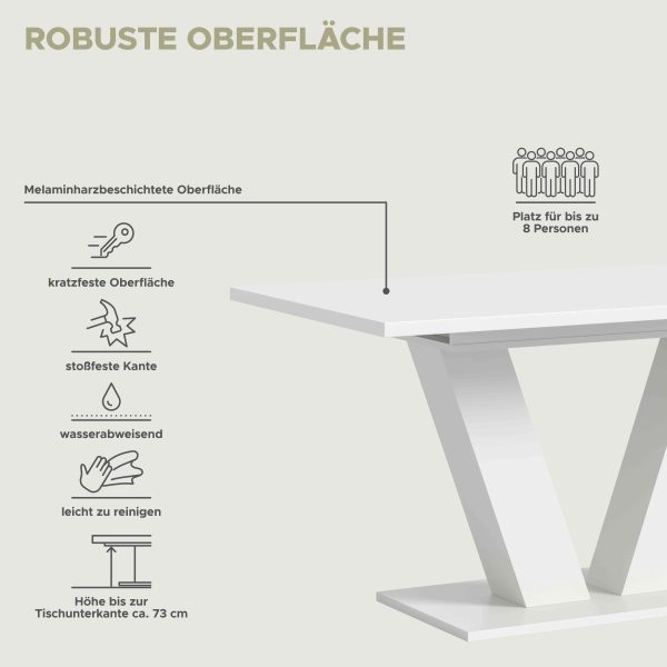 Motion eettafel V uitschuifbaar wit NB wit NB - Afbeelding 5