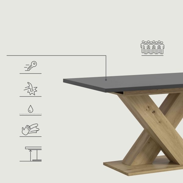 Motion uitschuifbare eettafel Artisan NB grijs NB - Afbeelding 10