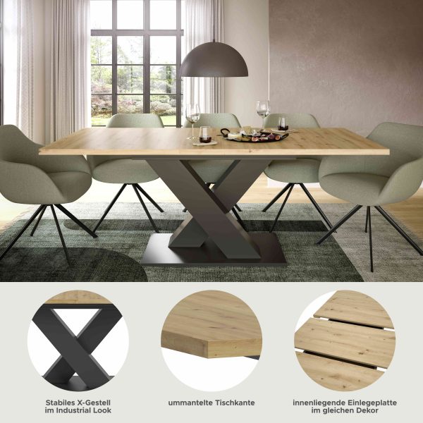 Motion uitschuifbare eettafel Artisan NB grijs NB - Afbeelding 8