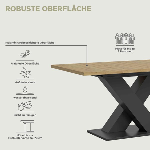 Motion uitschuifbare eettafel Artisan NB grijs NB - Afbeelding 9