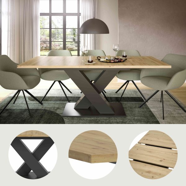 Motion uitschuifbare eettafel Artisan NB grijs NB - Afbeelding 12
