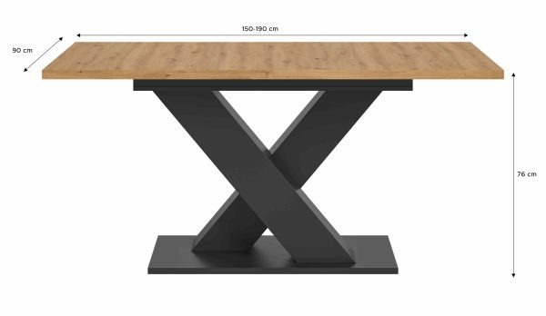 Motion uitschuifbare eettafel Artisan NB grijs NB - Afbeelding 3