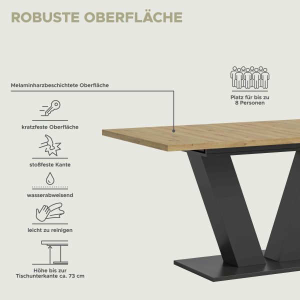Motion uitschuifbare eettafel Artisan NB grijs NB - Afbeelding 9