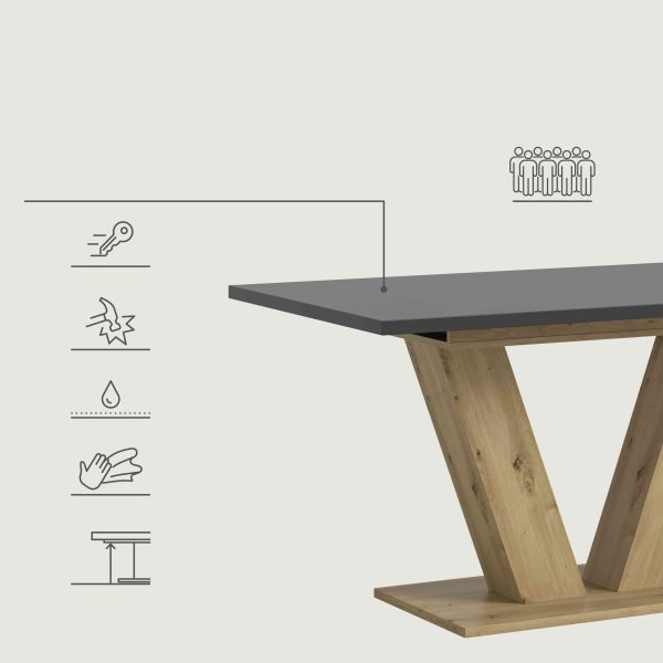 Motion eettafel V uitschuifbaar Artisan NB grijs NB - Afbeelding 10