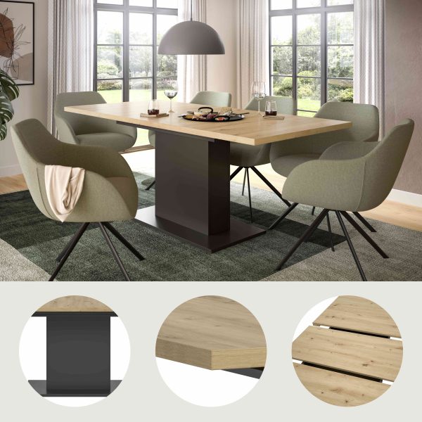 Motion eettafel kolom uitschuifbaar Artisan NB grijs NB - Afbeelding 9