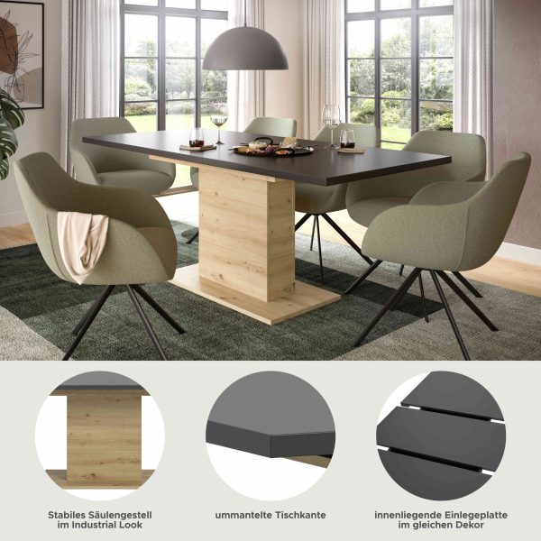 Motion eettafel kolom uitschuifbaar Artisan NB grijs NB - Afbeelding 5