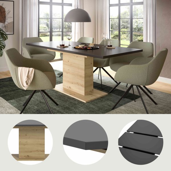 Motion eettafel kolom uitschuifbaar Artisan NB grijs NB - Afbeelding 9