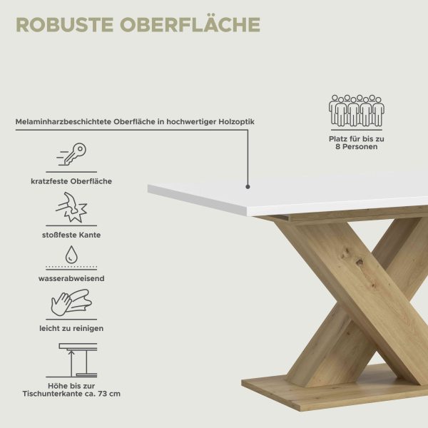 Motion uitschuifbare eettafel Artisan NB wit NB - Afbeelding 6