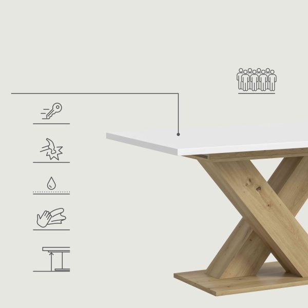 Motion uitschuifbare eettafel Artisan NB wit NB - Afbeelding 10