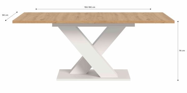 Motion uitschuifbare eettafel Artisan NB wit NB - Afbeelding 3