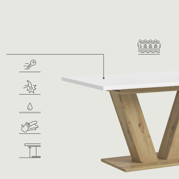 Motion eettafel V uitschuifbaar Artisan NB wit NB - Afbeelding 11
