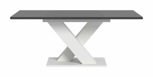 Motion uitschuifbare eettafel grijs NB wit NB - Afbeelding 2