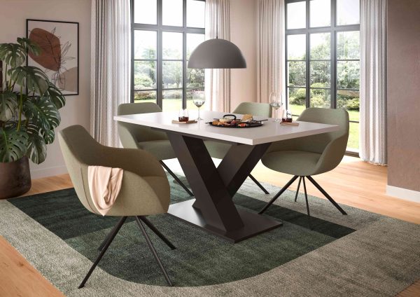Motion uitschuifbare eettafel wit NB grijs NB - Afbeelding 4
