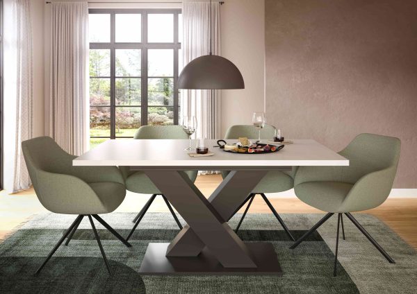 Motion uitschuifbare eettafel wit NB grijs NB - Afbeelding 5