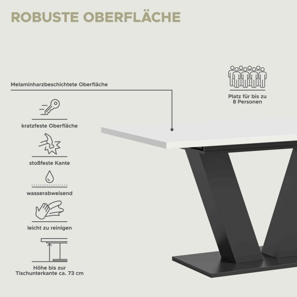 Motion uitschuifbare eettafel wit NB grijs NB - Afbeelding 9