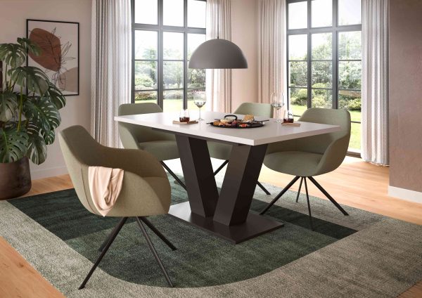 Motion uitschuifbare eettafel wit NB grijs NB - Afbeelding 4