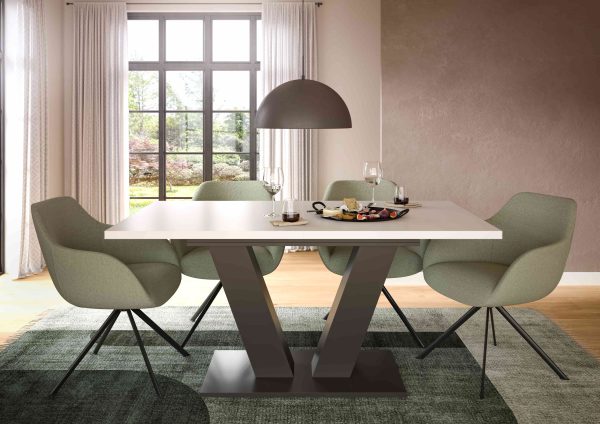 Motion uitschuifbare eettafel wit NB grijs NB - Afbeelding 5