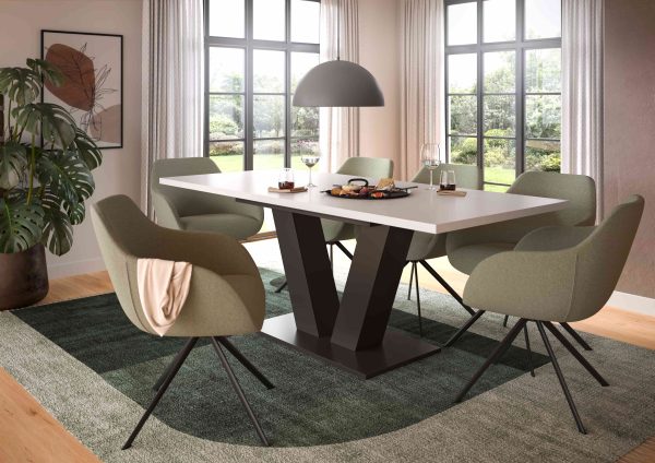 Motion uitschuifbare eettafel wit NB grijs NB - Afbeelding 6