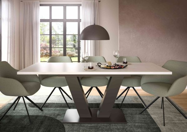 Motion uitschuifbare eettafel wit NB grijs NB - Afbeelding 7
