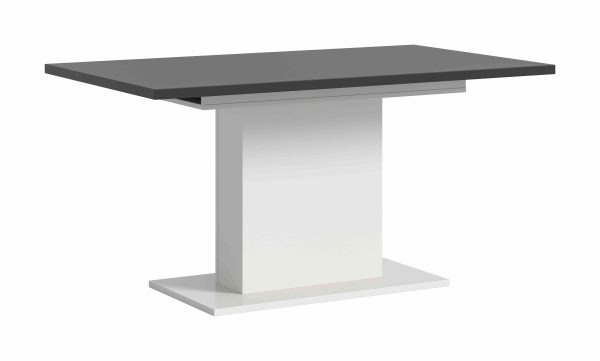 Motion eettafel kolom uitschuifbaar grijs NB wit NB