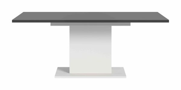 Motion eettafel kolom uitschuifbaar grijs NB wit NB - Afbeelding 2
