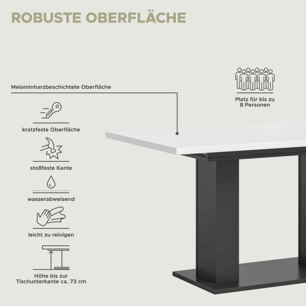 Motion eettafel D uitschuifbaar grijs NB wit NB - Afbeelding 6