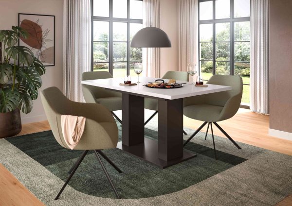 Motion eettafel D uitschuifbaar grijs NB wit NB - Afbeelding 3