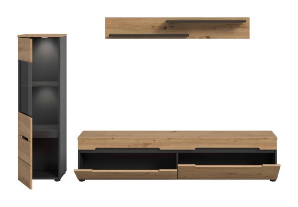 Canu woonkamercombinatie inclusief verlichting staand-hangend Artisan NB Basaltgrijs NB Abs. Artisan NB - Afbeelding 2