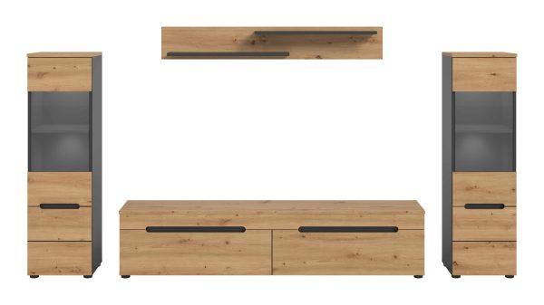 Canu woonkamercombinatie inclusief verlichting staand-hangend Artisan NB Basaltgrijs NB Abs. Artisan NB - Afbeelding 2