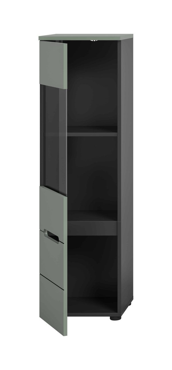 Canu vitrinekast staand-hangend Smoke Green NB Basaltgrijs NB Abs. Smoke Green NB - Afbeelding 3