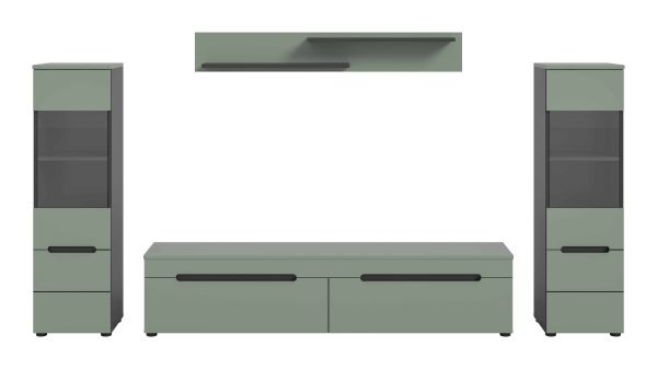 Canu wandcombinatie staand-hangend Smoke Green NB Basaltgrijs NB Abs. Smoke Green NB - Afbeelding 2