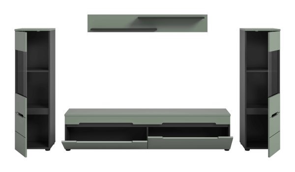 Canu wandcombinatie staand-hangend Smoke Green NB Basaltgrijs NB Abs. Smoke Green NB - Afbeelding 3
