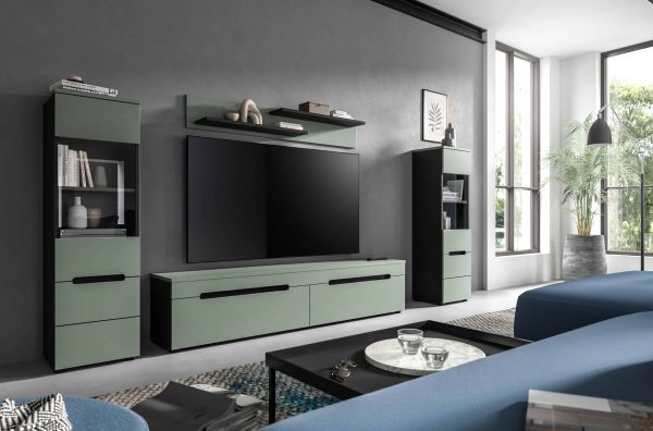 Canu wandcombinatie staand-hangend Smoke Green NB Basaltgrijs NB Abs. Smoke Green NB - Afbeelding 4