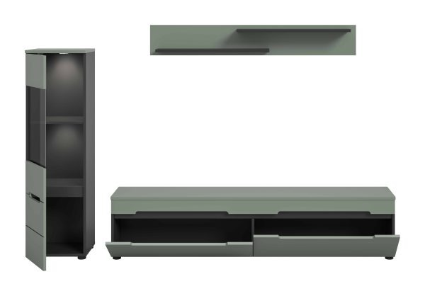 Canu wandcombinatie staand-hangend incl. verlichting Smoke Green NB Basaltgrijs NB Abs. Smoke Green NB - Afbeelding 3