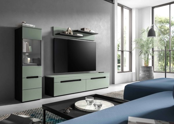 Canu wandcombinatie staand-hangend incl. verlichting Smoke Green NB Basaltgrijs NB Abs. Smoke Green NB - Afbeelding 4