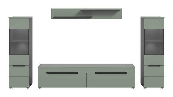 Canu wandcombinatie staand-hangend Smoke Green NB Basaltgrijs NB Abs. Smoke Green NB - Afbeelding 2