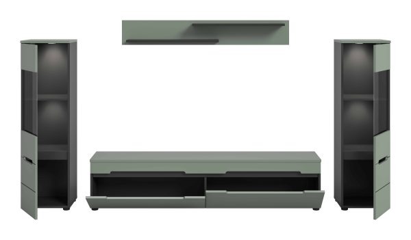 Canu wandcombinatie staand-hangend Smoke Green NB Basaltgrijs NB Abs. Smoke Green NB - Afbeelding 3